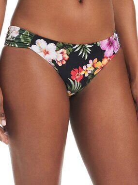 48$ Bar Iii Women's Floral-Print Side-Tab Hipster Bikini Bottoms Size XL Multi